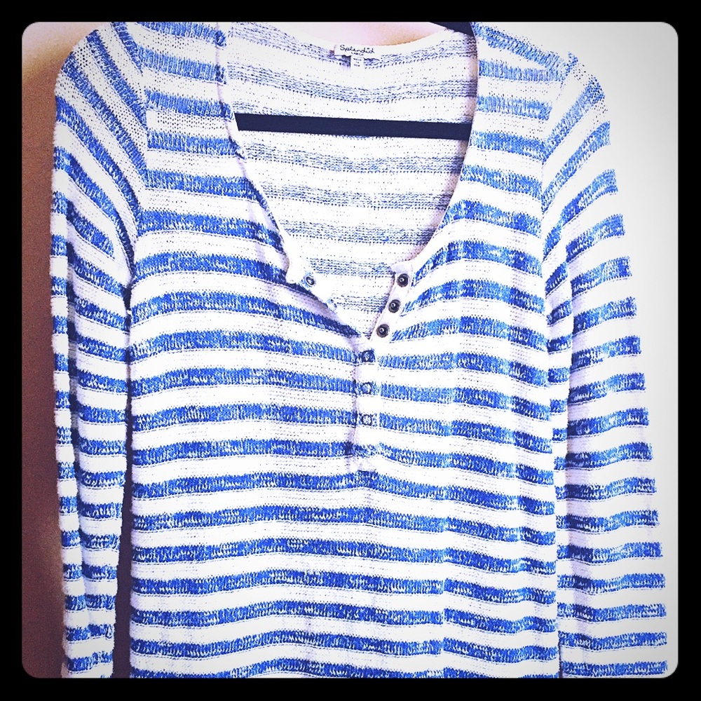 Splendid striped Henley sweater